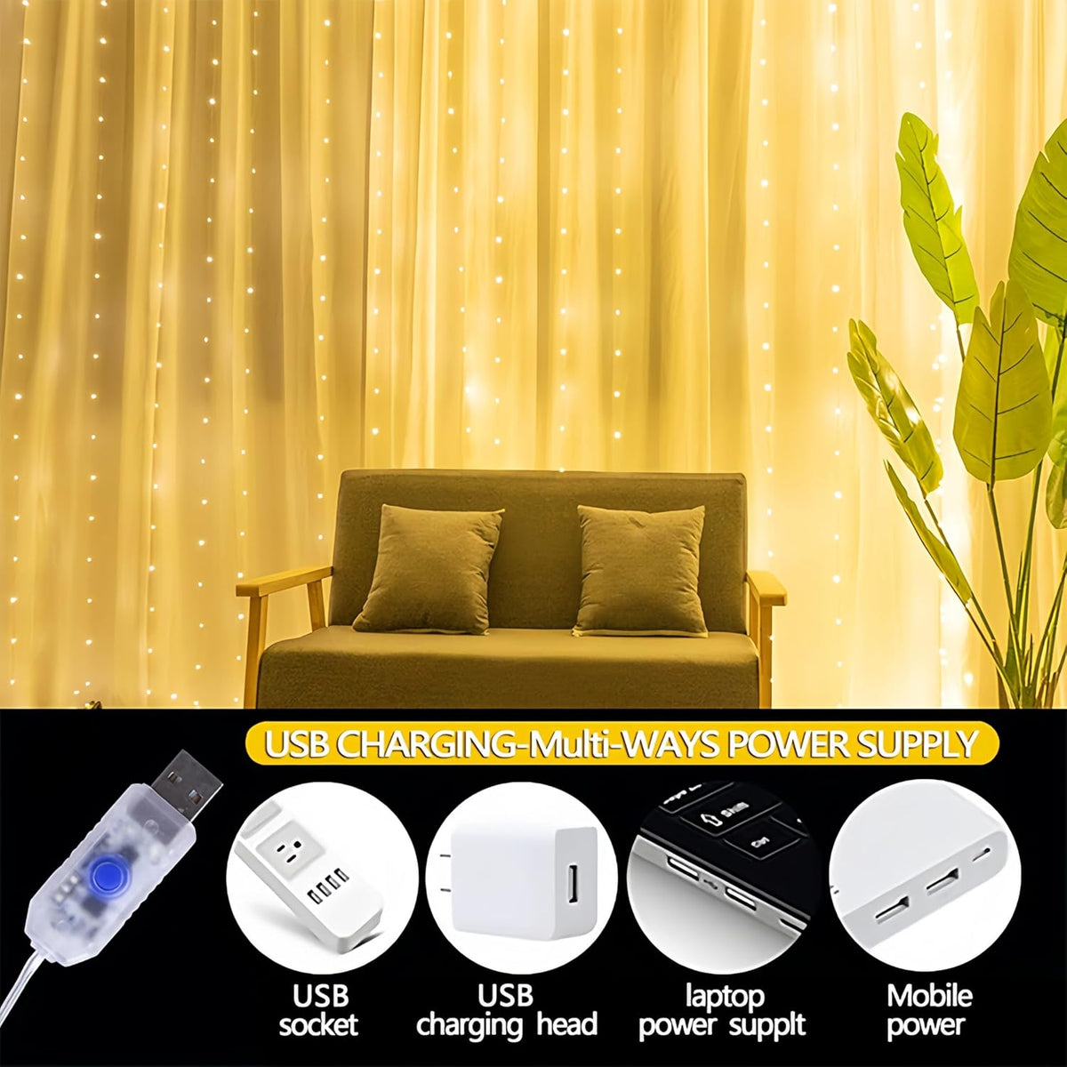 Rideau lumineux LED